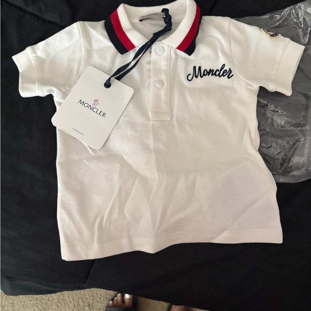 Moncler White Polo Shirt Classic Cotton Design